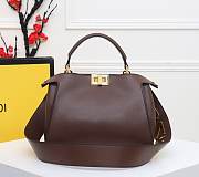 FENDI Peekaboo brown tote bag - 4