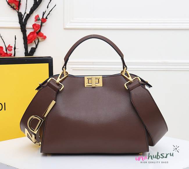 FENDI Peekaboo brown tote bag - 1