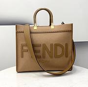 Fendi Sunshine Brown Suede Tote Bag  - 1