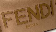 Fendi Sunshine Brown Suede Tote Bag  - 3