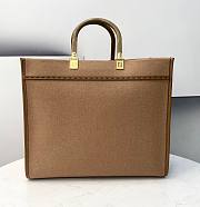 Fendi Sunshine Brown Suede Tote Bag  - 6