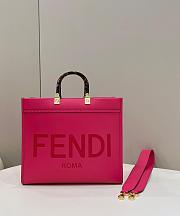 Fendi Sunshine Pink Leather Tote Bag 36cm - 1