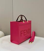 Fendi Sunshine Pink Leather Tote Bag 36cm - 3