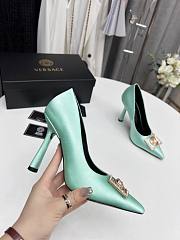 Versace Medusa blue pumps  - 4