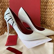 Valentino VLTN White Patent Leather Heels - 1