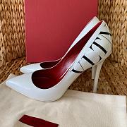 Valentino VLTN White Patent Leather Heels - 5