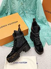 Louis Vuitton Lauréate Desert black leather ankle boots - 3