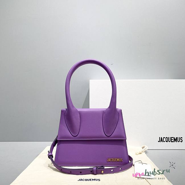 Jacquemus Le Chiquito purple leather mini bag 24cm - 1