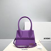 Jacquemus Le Chiquito purple leather mini bag 24cm - 1