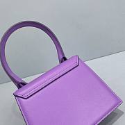 Jacquemus Le Chiquito purple leather mini bag 24cm - 3