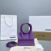 Jacquemus Le Chiquito Noeud Purple Leather Bag - 1