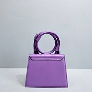 Jacquemus Le Chiquito Noeud Purple Leather Bag - 5