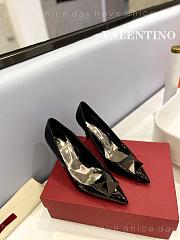 Valentino black patent stud heels 9cm  - 4