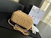 Chanel Vantiy Case Beige Leather Bag - 5