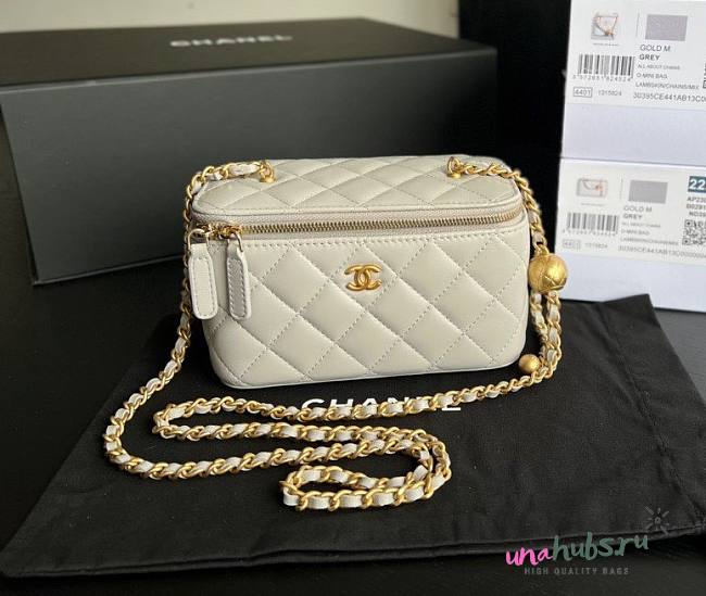 Chanel Vantiy Case White Leather Bag  - 1