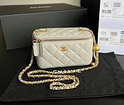 Chanel Vantiy Case White Leather Bag  - 1