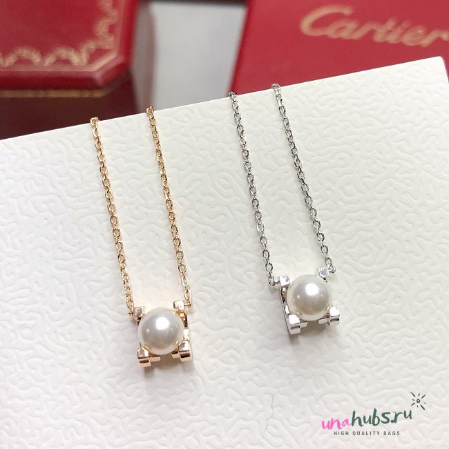 Cartier silver / gold pearl necklace - 1