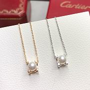 Cartier silver / gold pearl necklace - 1