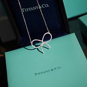 Tiffany ribbon silver necklace - 1