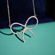 Tiffany ribbon silver necklace - 4