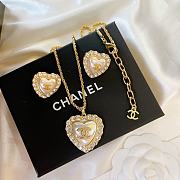 Chanel pearl set ( necklace +  earings ) - 5