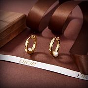 Dior round pearl earings  - 5