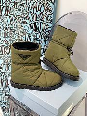 Prada padded nylon green boot - 3