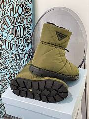 Prada padded nylon green boot - 4