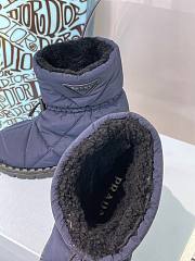 Prada padded nylon sherling blue boot - 5