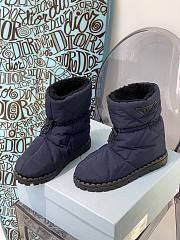 Prada padded nylon sherling blue boot - 4