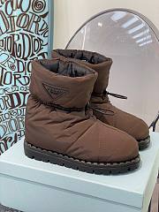 Prada padded nylon brown boot - 6