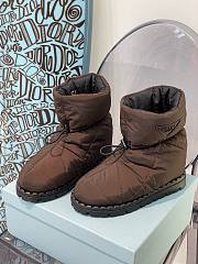 Prada padded nylon brown boot - 3