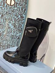 Prada high black patent leather boot - 5