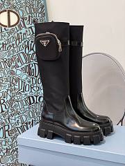 Prada high black patent leather boot - 6