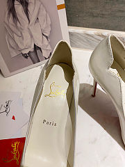 Louboutin White Patent 100mm Heels - 3