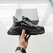 Balenciaga Triple S Black Logo Sneaker  - 1