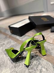 Versace La Medusa sling back green heels  - 2