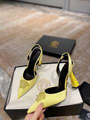 Versace La Medusa sling back yellow heels  - 6