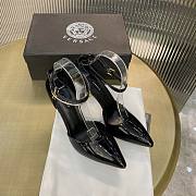 Versace black patent leather heels - 5