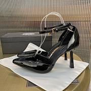 Versace black patent leather heels - 3