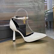 Versace white patent leather heels - 4