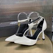 Versace white patent leather heels - 3