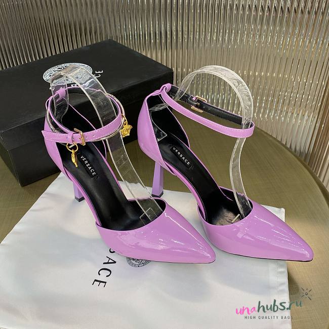 Versace purple patent leather heels - 1