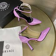 Versace purple patent leather heels - 4