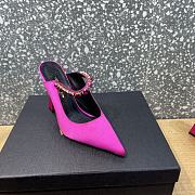 Versace Pink  Crystal-Embellished Mule Heels - 4