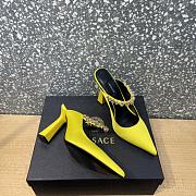 Versace Yellow Crystal-Embellished Mule Heels - 4