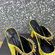 Versace Yellow Crystal-Embellished Mule Heels - 5