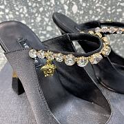 Versace Black Crystal-Embellished Mule Heels - 5