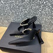 Versace Black Crystal-Embellished Mule Heels - 2