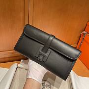 Hermes Black Swift Jige Elan Clutch  - 1